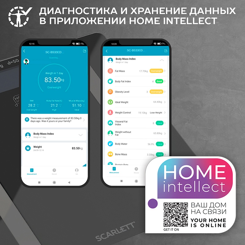 Весы напольные диагностические Scarlett SC-BS33ED110 - Характеристики - 5