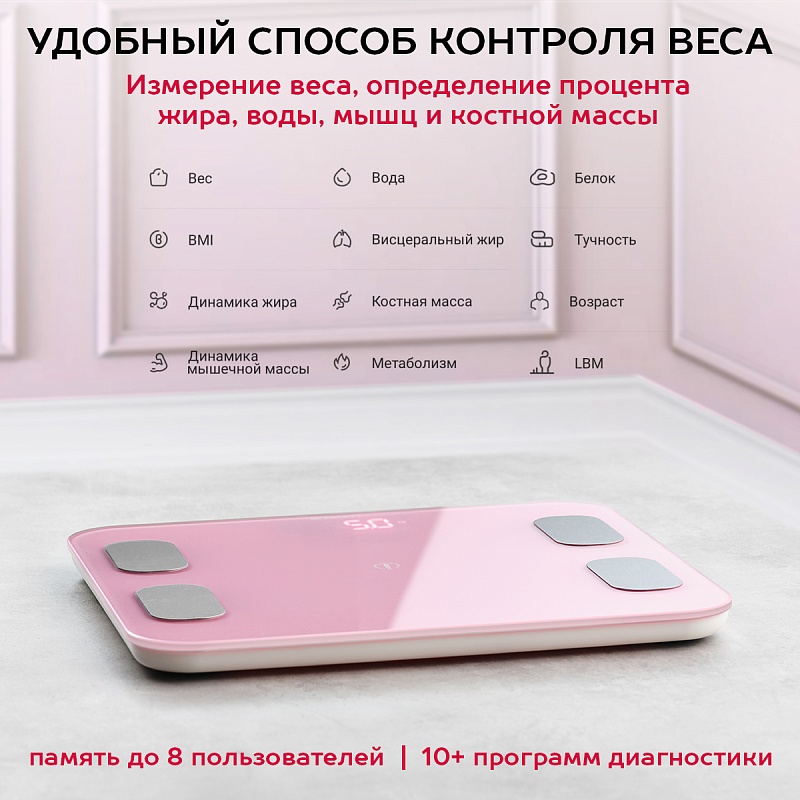 Диагностические весы с функцией Bluetooth Scarlett SC-BS33ED102 - Характеристики - 4