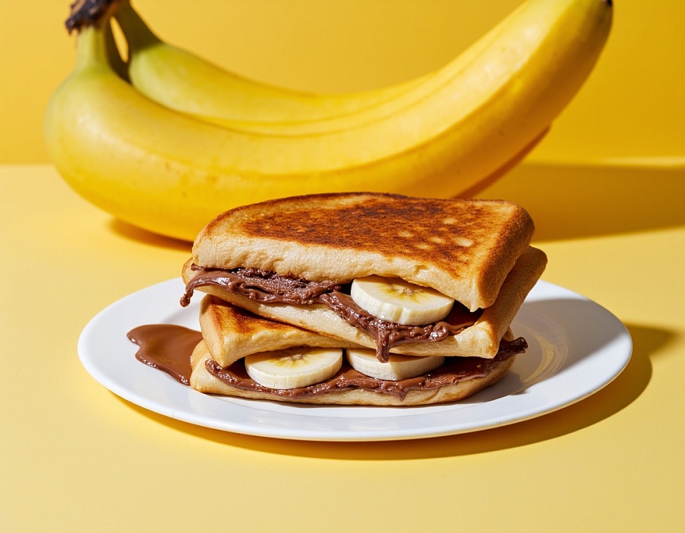 Сэндвич банановый с шоколадом